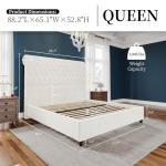 Queen Velvet Upholstered Low Profile Bed Frame