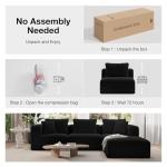 Novilla 106" Modern L-Shape Modular Sectional Sofa