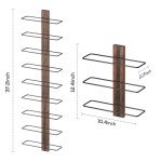 Wall-Mounted Wooden Wine Rack for 9 Bottles