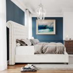 Queen Velvet Upholstered Low Profile Bed Frame