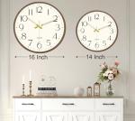 ComfyTune 14-Inch Vintage Silent Wall Clock
