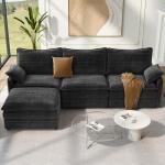 Vesgantti 108" Comfy Modular Sectional Sofa - Gray