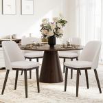 Beige Upholstered Dining Chairs Set of 4