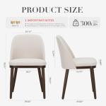 Beige Upholstered Dining Chairs Set of 4