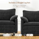 Vesgantti 108" Comfy Modular Sectional Sofa - Gray