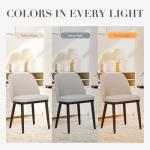 Beige Upholstered Dining Chairs Set of 4