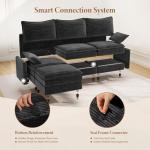 Vesgantti 108" Comfy Modular Sectional Sofa - Gray