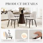 Beige Upholstered Dining Chairs Set of 4
