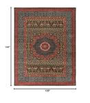 Mahal Collection Traditional Navy and Red Area Rug