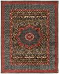 Mahal Collection Traditional Navy and Red Area Rug