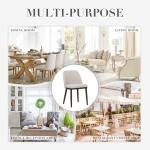 Beige Upholstered Dining Chairs Set of 4