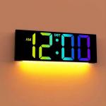 JALL 12-Inch Remote Control LED Wall Clock