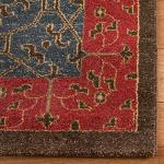 Mahal Collection Traditional Navy and Red Area Rug