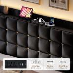 Queen Size Velvet Bed Frame with Storage Drawers