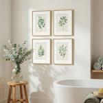 Sage Green Botanical Wall Art Set of 4