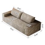 Fluffy 3-Seater Corduroy Cloud Couch Loveseat