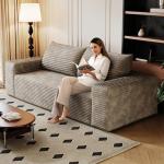 Fluffy 3-Seater Corduroy Cloud Couch Loveseat