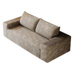 Fluffy 3-Seater Corduroy Cloud Couch Loveseat
