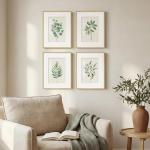 Sage Green Botanical Wall Art Set of 4
