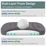 Memory Foam Dining Chair Pads with Ties - Black