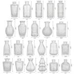 Bulk Set of 22 Clear Glass Bud Vases