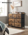SONGMICS 7-Drawer Rustic Dresser and Storage Unit