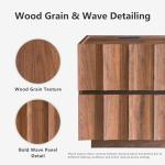 Fluted Nightstand Set of 2 with Charging Station