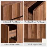 Fluted Nightstand Set of 2 with Charging Station