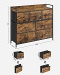 SONGMICS 7-Drawer Rustic Dresser and Storage Unit