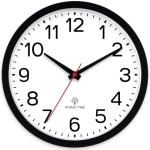 Atomic 10 Inch Battery Operated Wall Clock - Black