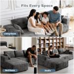 106" Cloud Foam L-Shaped Corduroy Sectional Couch