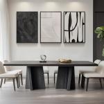 Large Black and White Abstract Canvas Wall Art