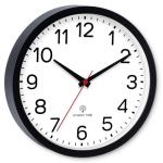 Atomic 10 Inch Battery Operated Wall Clock - Black