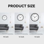 Atomic 10 Inch Battery Operated Wall Clock - Black