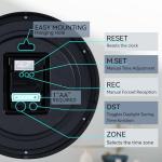 Atomic 10 Inch Battery Operated Wall Clock - Black