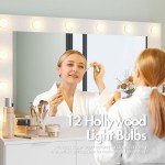 Elegant Dressing Table Stool Set with LED Mirror