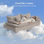 Vesgantti 86.6" Cloud Couch in Light Grey