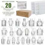 20 Mini Vintage Glass Bud Vases for Flowers