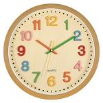 Foxtop Colorful Silent Kids Wall Clock 12 Inch