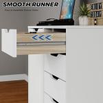 Panana 5-Drawer Wooden Storage Chest on Wheels