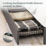 Full Upholstered Bed with Headboard and Drawers