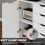 Panana 5-Drawer Wooden Storage Chest on Wheels