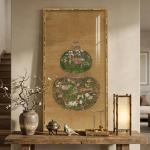 Vintage Gold Framed Chinoiserie Floral Wall Art