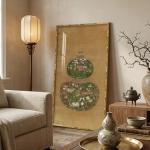 Vintage Gold Framed Chinoiserie Floral Wall Art