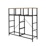 Tall 9-Drawer Storage Cabinet in Retro Brown