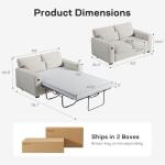 Marsail Full Size Pull-Out Sofa Bed with USB