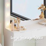 Elegant Dressing Table Stool Set with LED Mirror