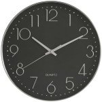 Modern Silent Wall Clock - 12 Inch Black Decor