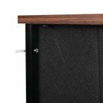 Tall 9-Drawer Storage Cabinet in Retro Brown