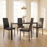 Gizoon 5-Piece Glass Dining Table Set for 4